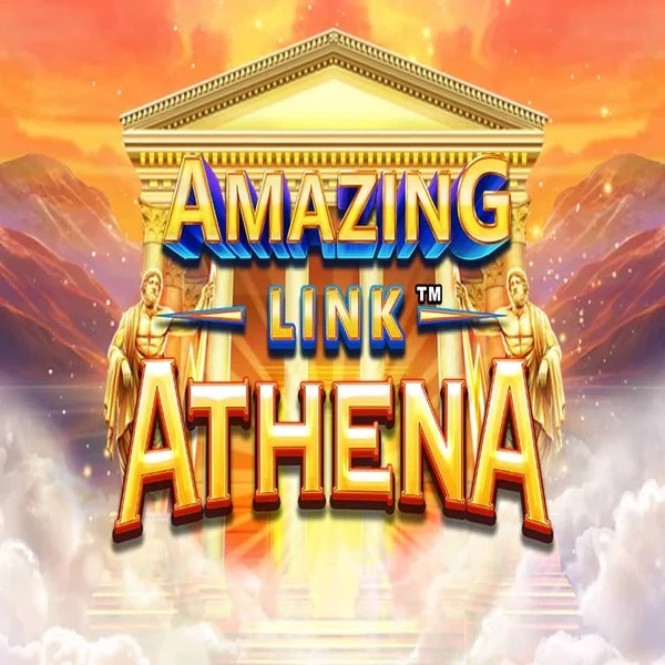 Amazing Link Athena slot logo by SpinPlay Games at Wild Robin Casino